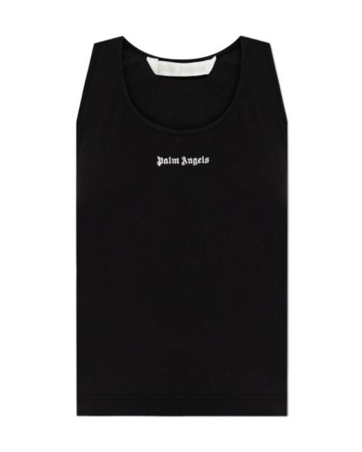 Palm Angels Black Sleeveless Tops