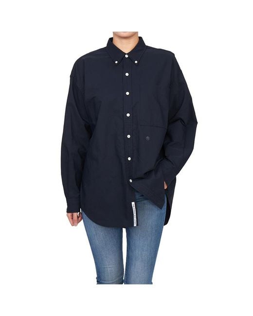 Nanamica Blue Lapel Long Sleeve Shirt