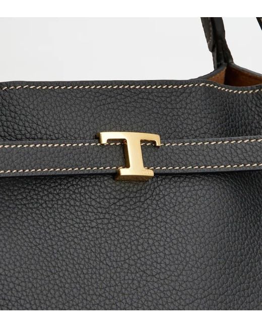 Tod's Black T Timeless Small Tote Bag