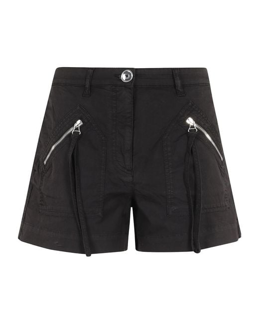 Pinko Black Pockets And Zip Shorts