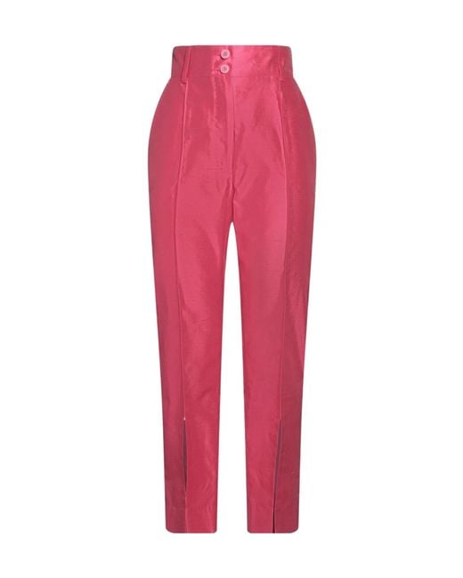 Dolce & Gabbana Solid Color Tapered Trousers