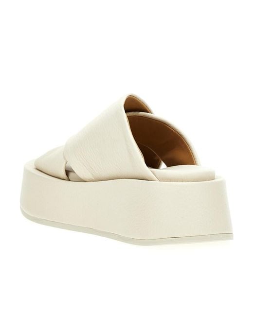 Marsèll White Marsèll Chunky Platform Slip-On Sandals