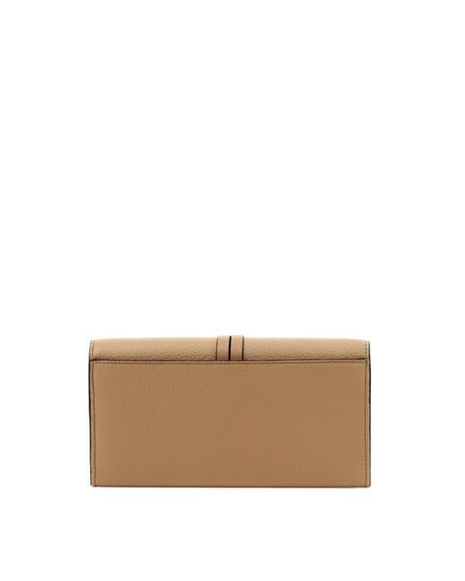 Chloé Natural Chloé Logo Charm Laced Wallet