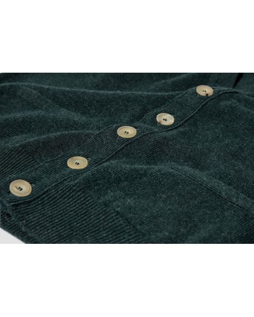 Drake's Green Sleeveless Cardigan for men