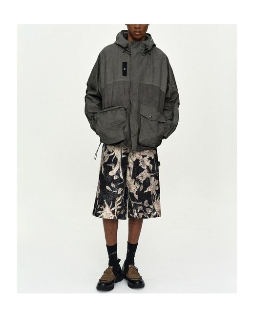 ANDERSSON BELL Gray Tie-Dyed Beach Shell Jacket for men
