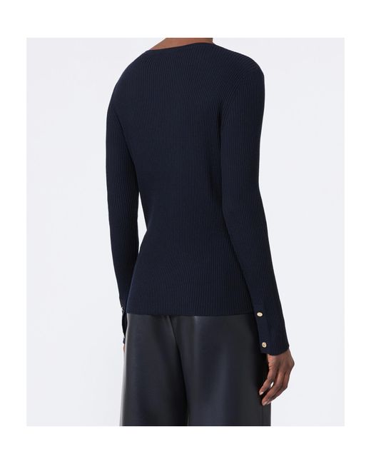 Max Mara Blue Long-Sleeved Knitwear