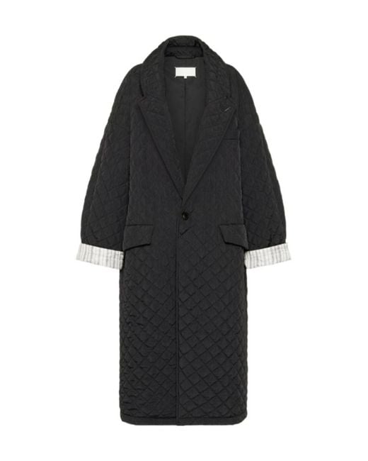 Maison Margiela Black Quilted Coat