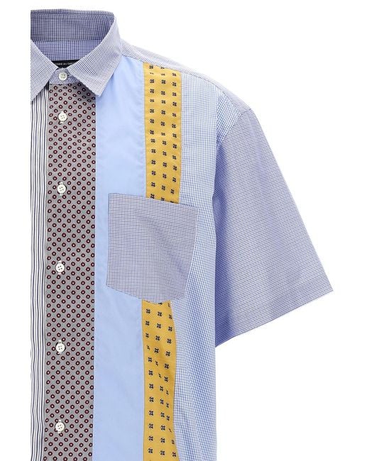 Comme des Garçons Blue Comme Des Garçons Homme Patchwork Shirt for men
