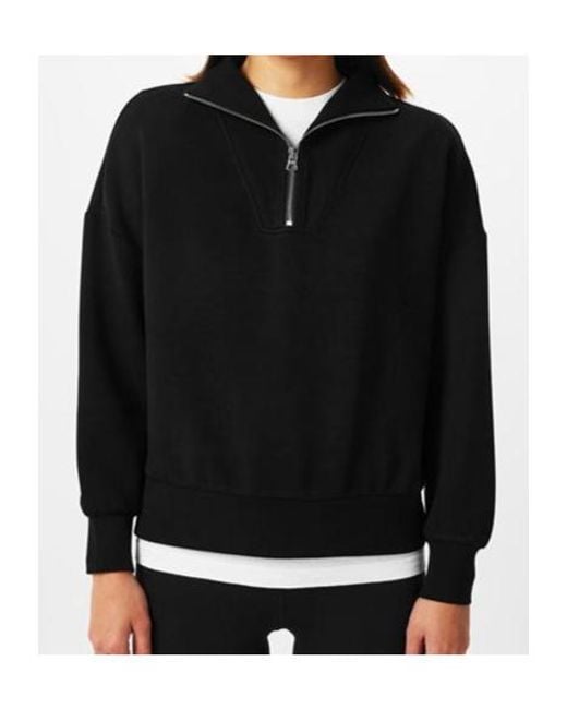Varley Black Hawley Half Zip Sweatshirt