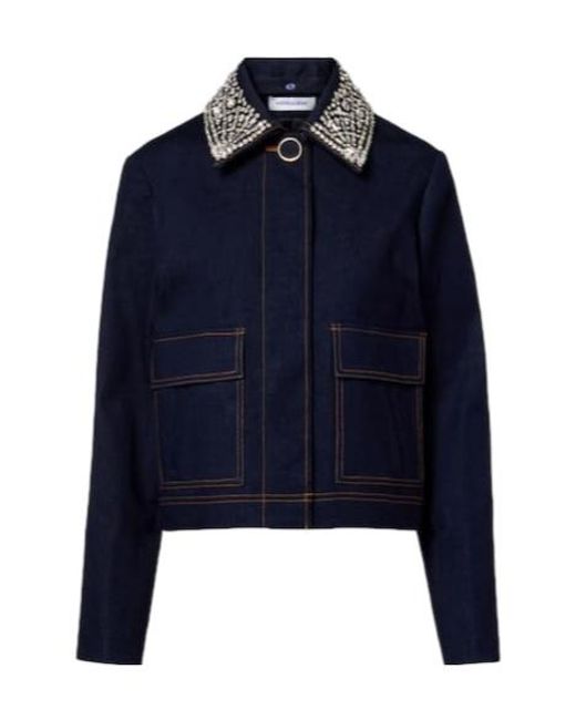 Veronica Beard Blue Button-Down Denim Jacket