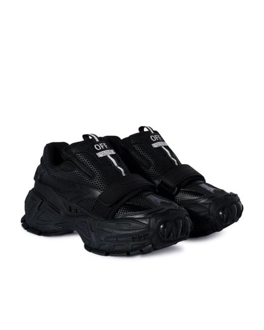 Off-White c/o Virgil Abloh Black Men Panelled Chunky Sneakers for men