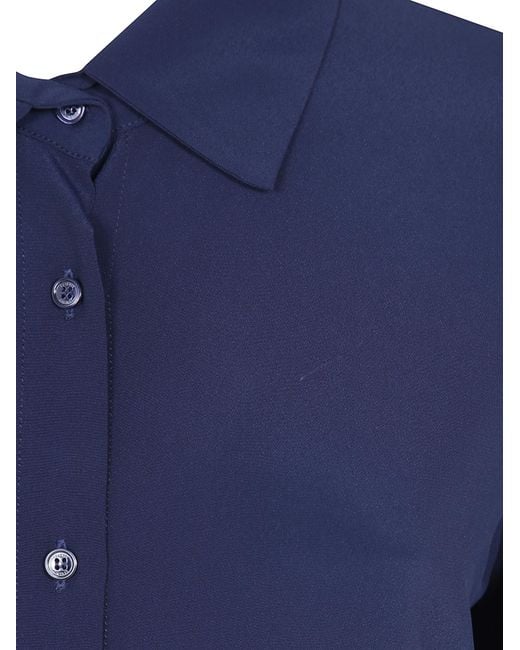 Seventy Blue Jersey Crepe Shirt