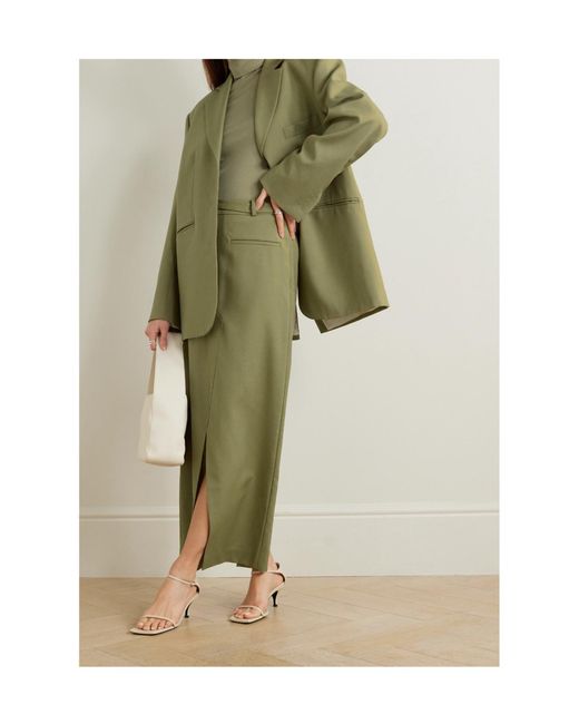 Rohe Green Belt Loop Midi Skirt