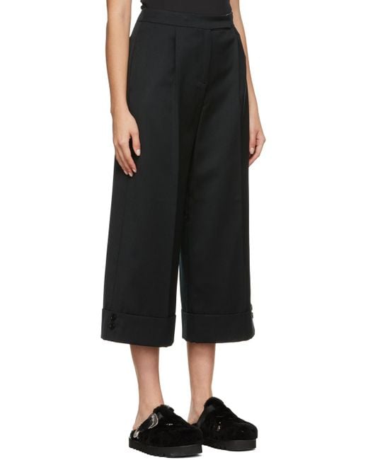 Simone Rocha Black Straight Casual Pants
