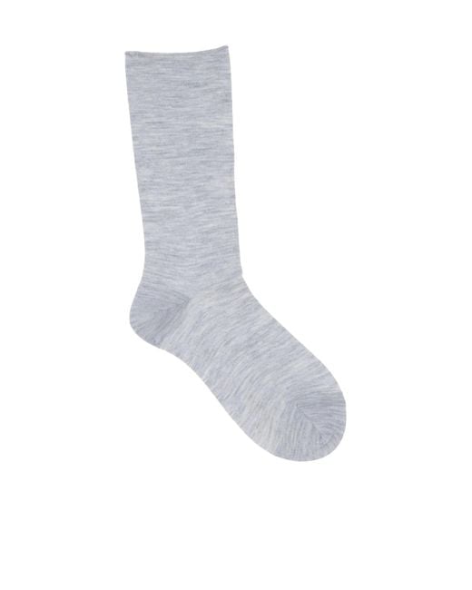 Brunello Cucinelli White Solid Color Socks
