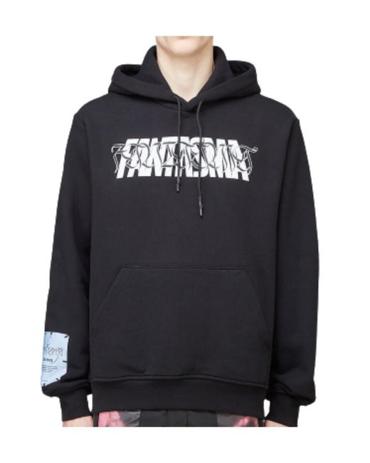 McQ Alexander McQueen Black Fantasma Slogan Print Hoodie for men