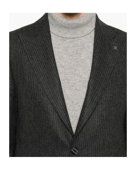 Tagliatore Gray Long-Sleeved Suit Jacket And Trousers Two-Piece Set for men