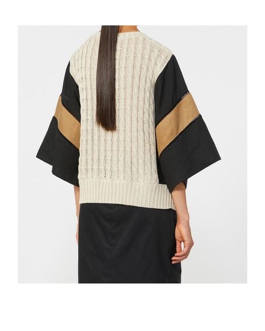 Max Mara Black Scatola Short-Sleeved Knitted Top