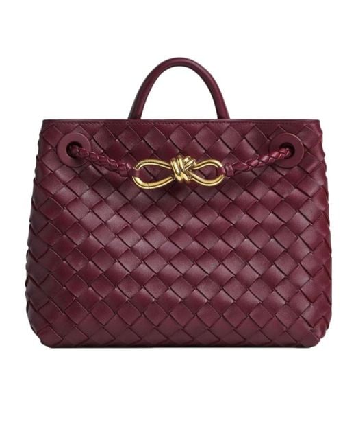 Bottega Veneta Red Small Andiamo Shoulder Bag
