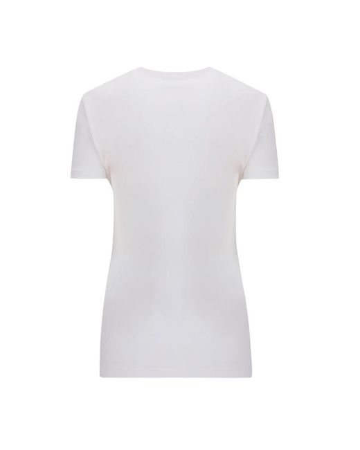 Moschino White Item O-Neck Short-Sleeved T-Shirt