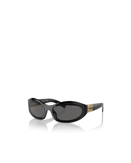 Miu Miu White Eyewear Oval-Frame Sunglasses