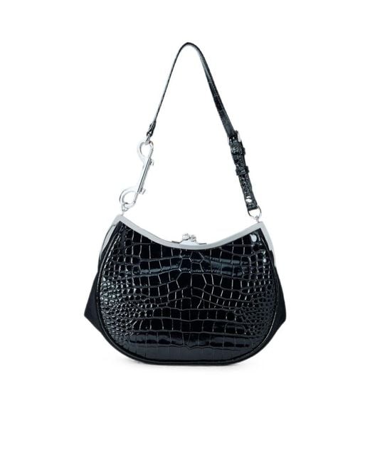 Vivienne Westwood Black Charm Frame Shoulder Bag