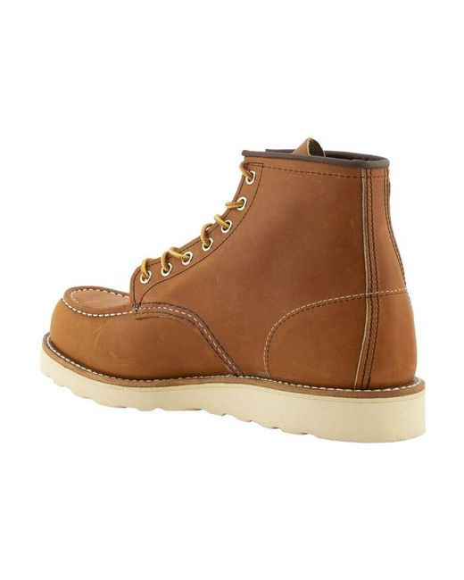 Red Wing Brown Classic Moc Boots for men