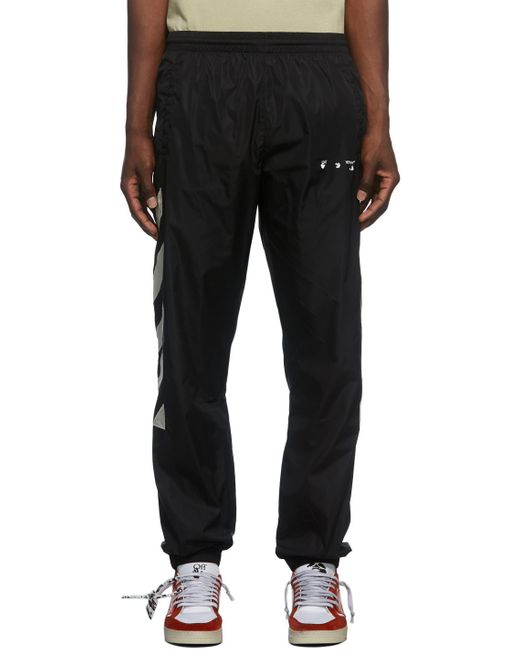 Off-White c/o Virgil Abloh Black Diag Logo Printed Sweatpants for men