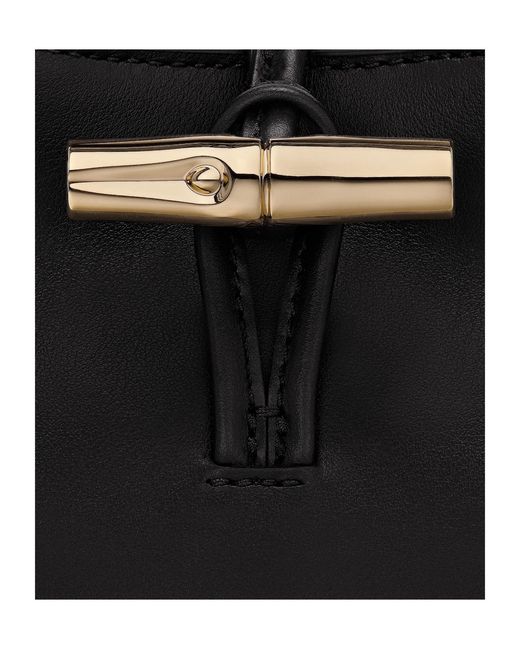 Longchamp Black Le Roseau Xs Leather Mini Bag
