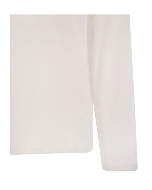 Majestic Filatures White Majestic Slim Fit Crew Neck T-Shirt for men