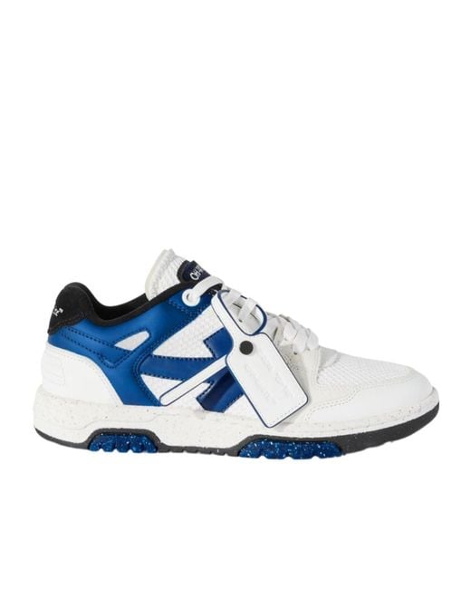 Off-White c/o Virgil Abloh Blue Slim Out Of Office Colour-Block Sneakers for men