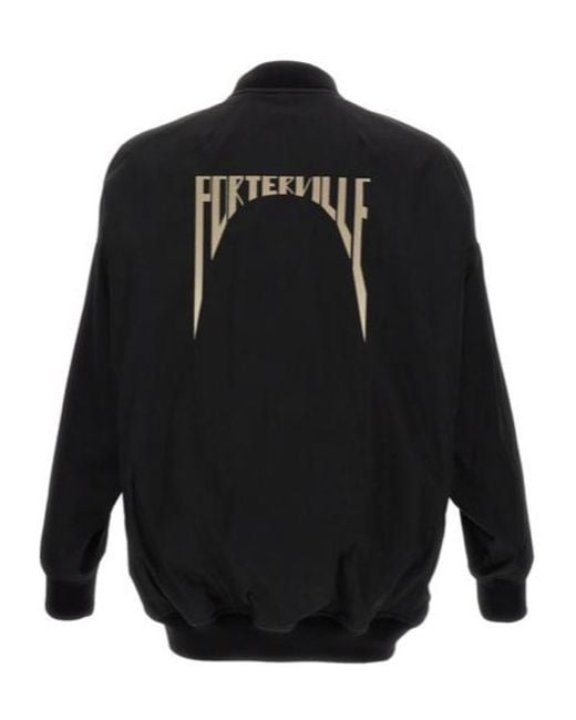 Rick Owens Black Jumbo Peter Flight Jacket for men