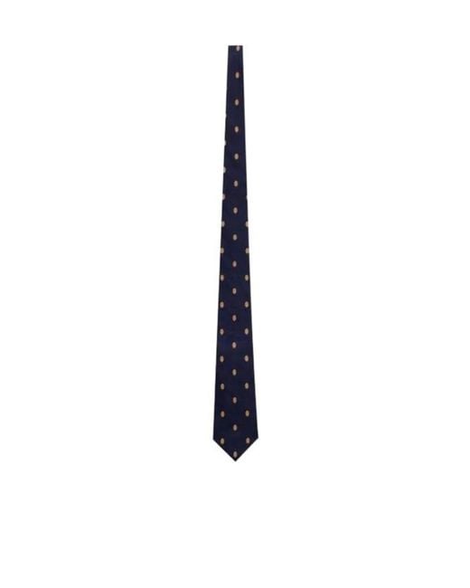 Saint Laurent White Jacquard Wide Tie
