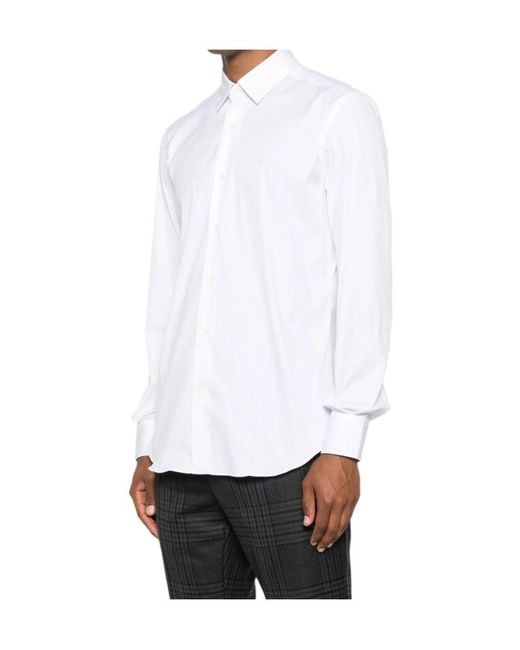 Mazzarelli White Button Shirt for men
