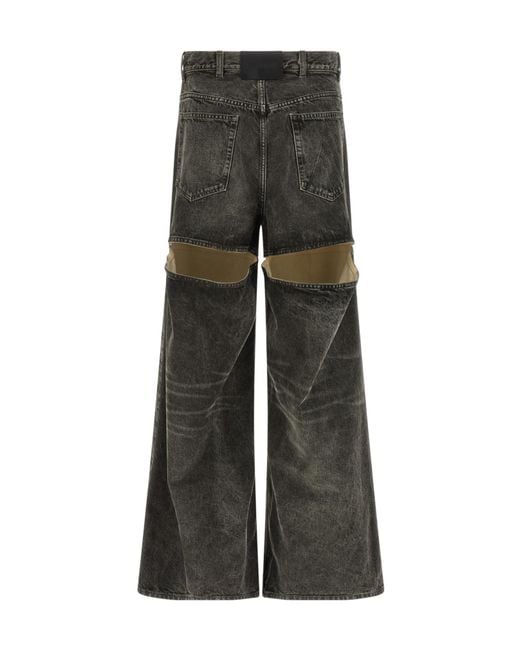 The Attico Gray Belt Loop Jeans