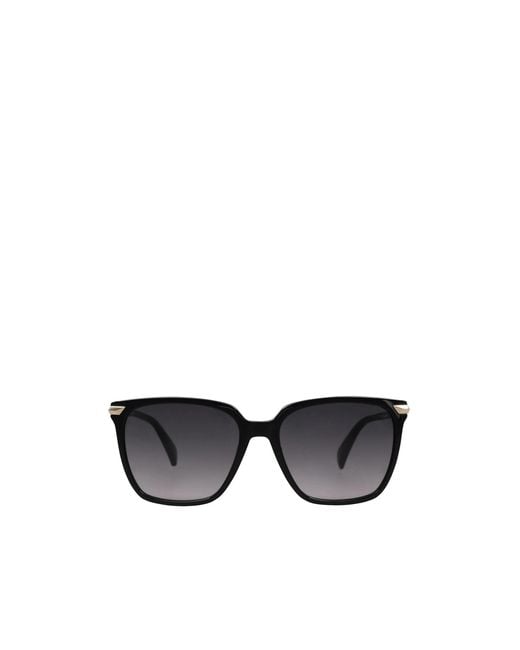 Rag & Bone Black Minimal Square Sunglasses