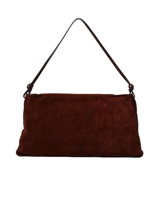 Staud Brown Vivi Knot Detailed Shoulder Bag