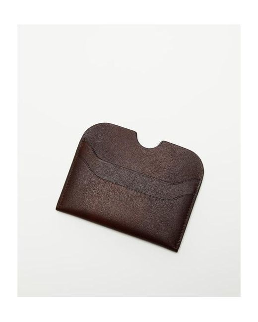 Acne Brown Logo Printed Card Holder
