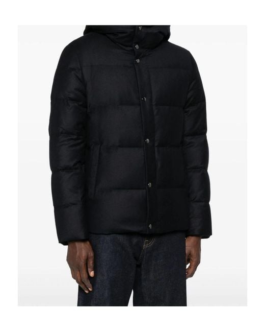 Montecore Black Hooded Padded Jacket for men