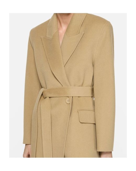 Acne Natural Double-Breasted Wool Coat