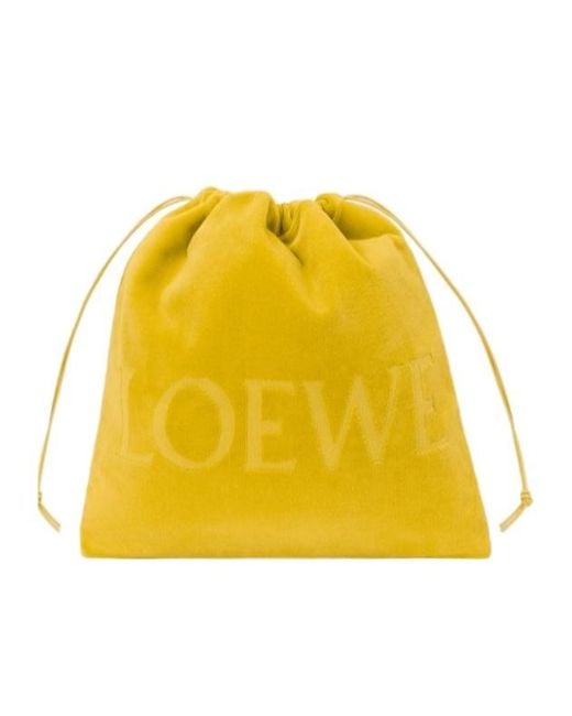 Loewe Yellow Medium Drawstring Pouch