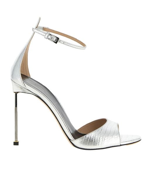 Tom Ford White 105Mm Tejus Buckle Sandal