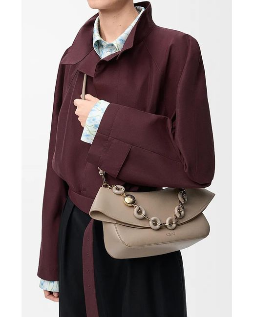 Loewe Natural Medium Leather Ola Shoulder Bag