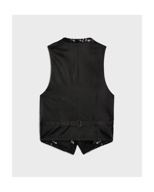 Céline Black Embroidered Waistcoat