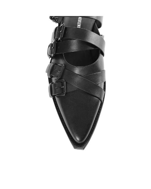 Ann Demeulemeester Black Kalla Buckle-Strap Sandals