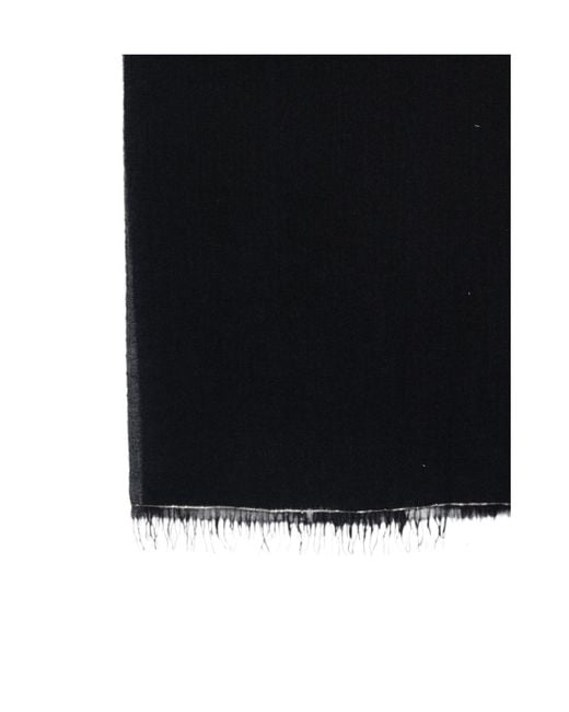 Fabiana Filippi Black Fringe-Trim Scarf