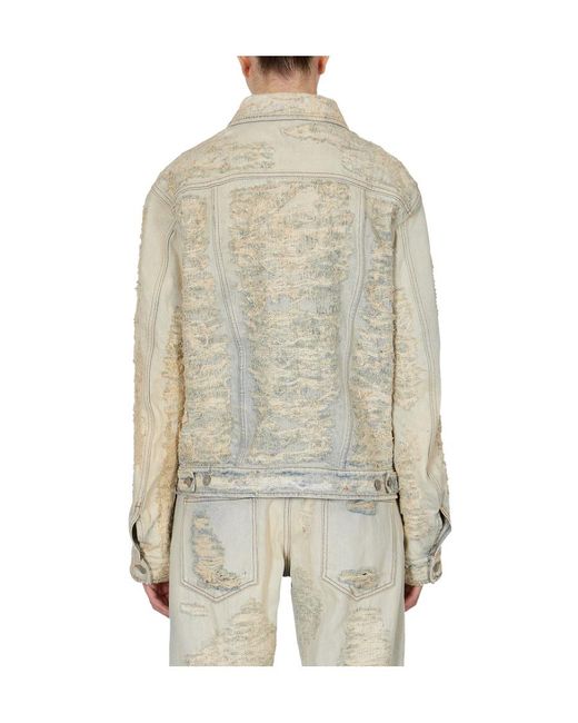 1017 ALYX 9SM Natural 1017 9Sm Distressed Long-Sleeved Denim Jacket for men