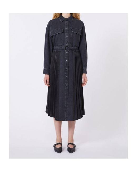 Weekend by Maxmara Blue Wkdcitrato Long-Sleeved Dress