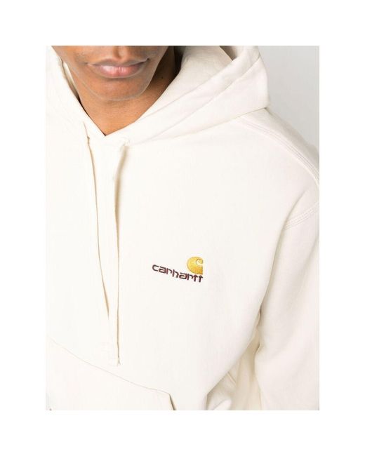 Carhartt White American Script Logo Hoodie for men