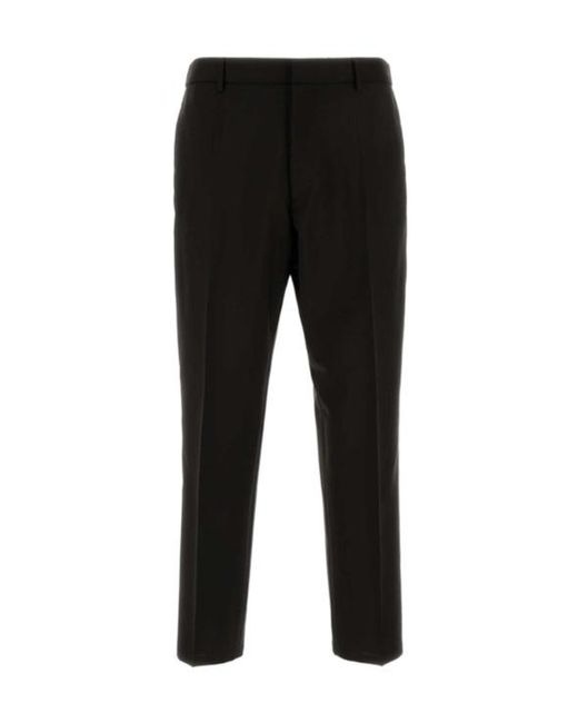 Jil Sander Black Casual Trousers With Belt Loops for men